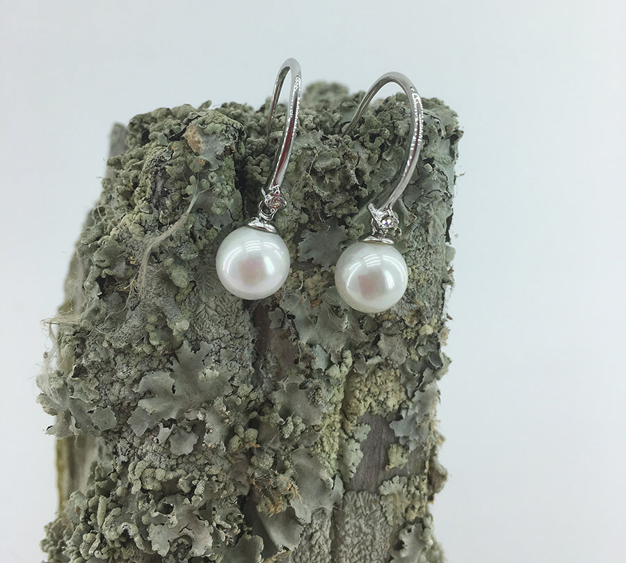 FRENELLE Jewellery pearl crystal drop earrings