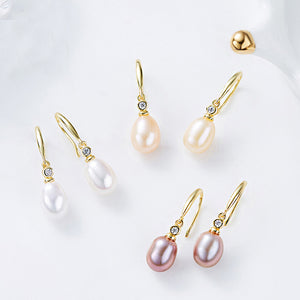 gold pearl earrings crystals for women
