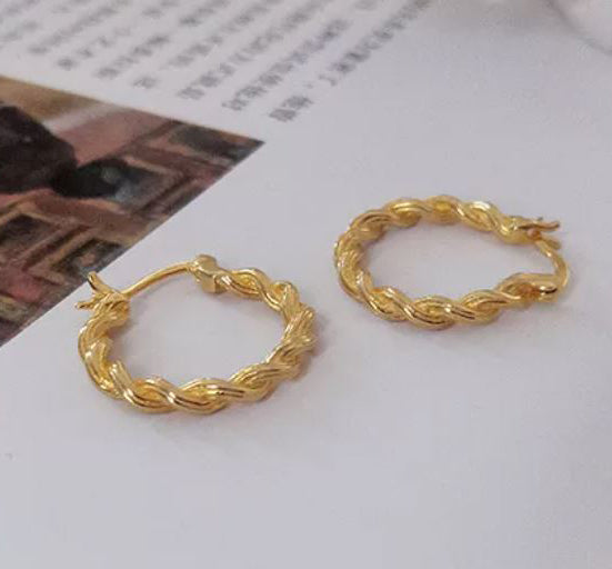 gold hoop huggie earrings jewellery