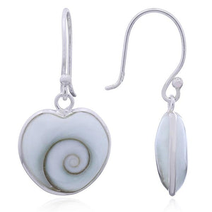silver earrings shiva shell