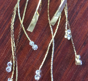 frenelle jewellery earrings tassels gold crystal
