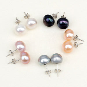 frenelle jewellery earrings stud silver pearl