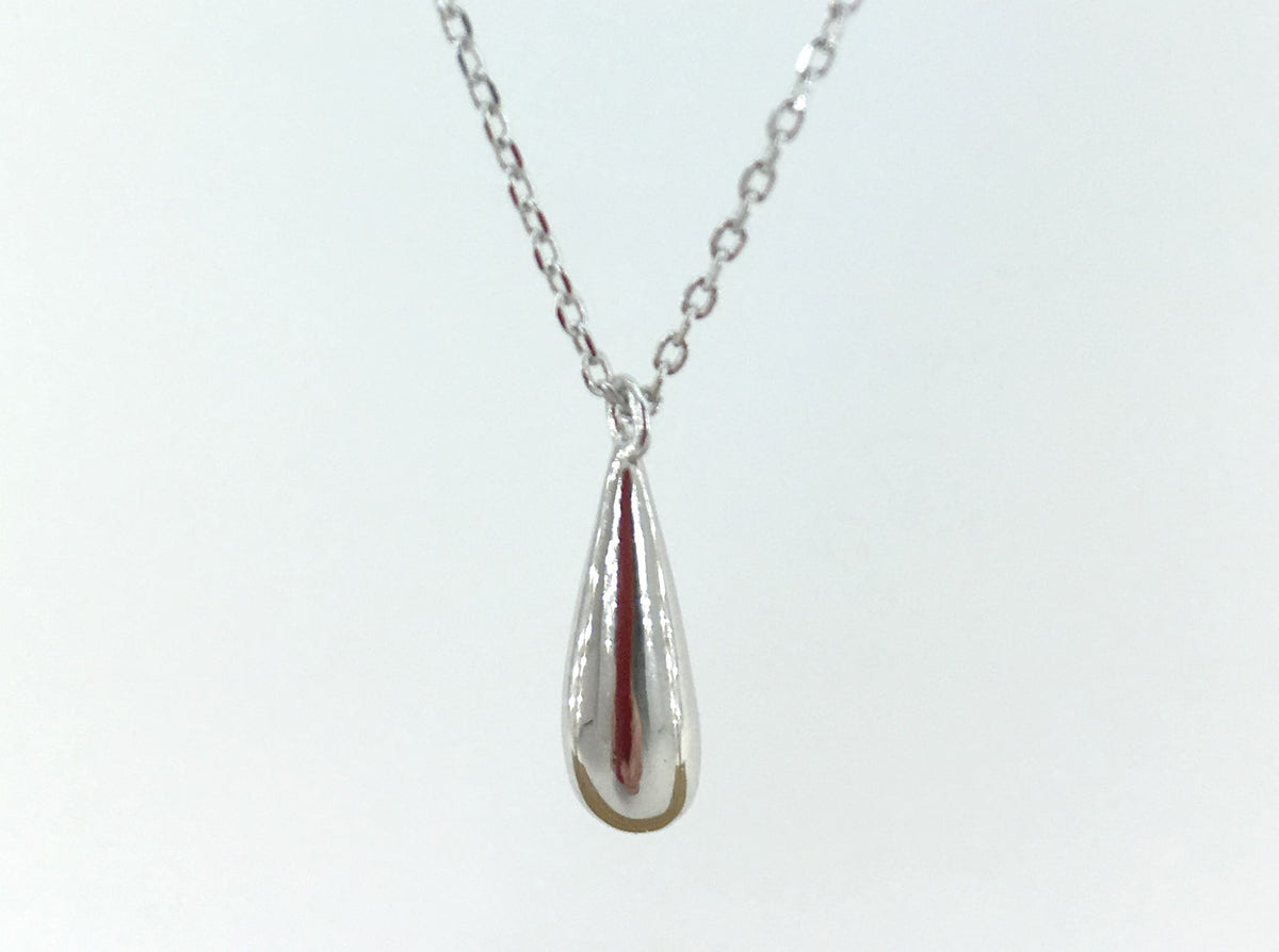 silver necklace teardrop waterdrop