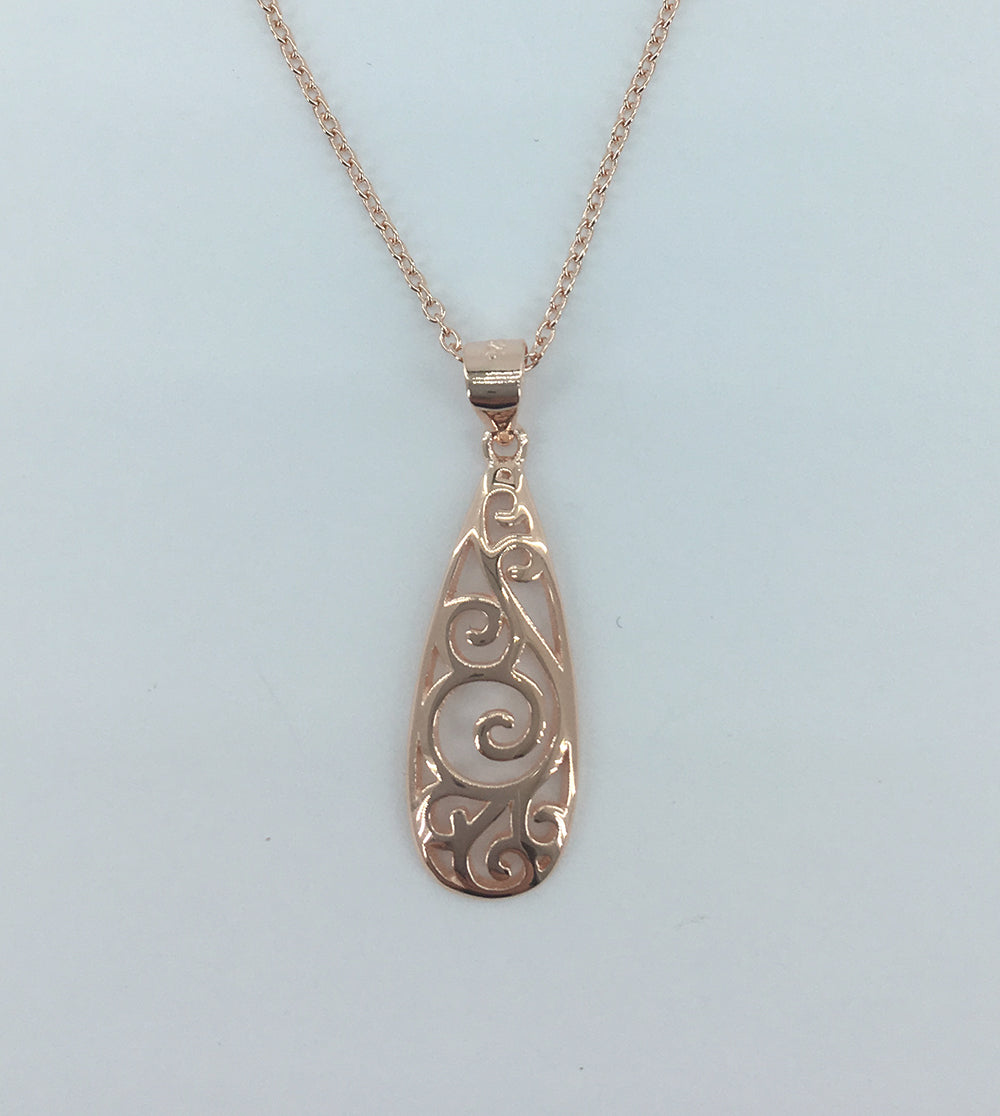 rose gold necklace koru new zealand