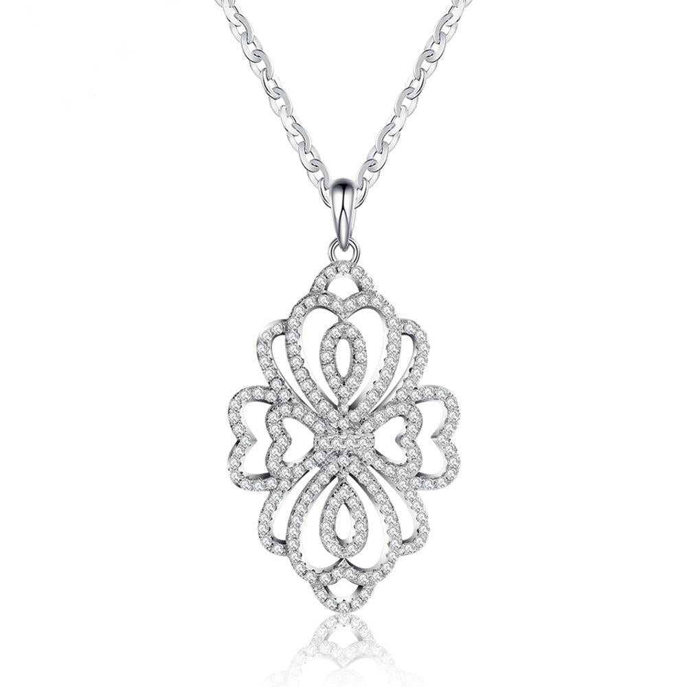silver necklace pendant crystal bridgerton
