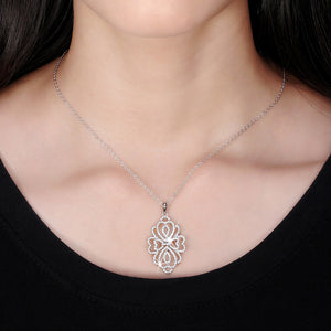 silver necklace pendant crystal bridgerton
