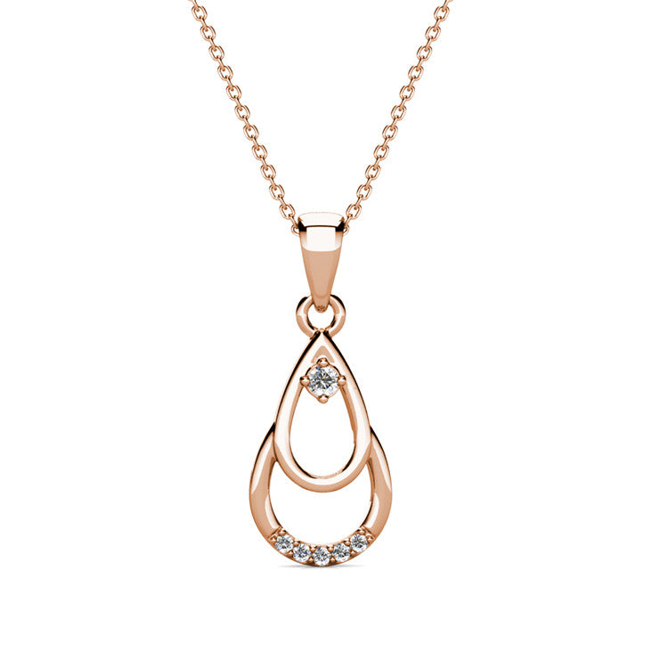 rose gold necklace crystals Jewellery for women