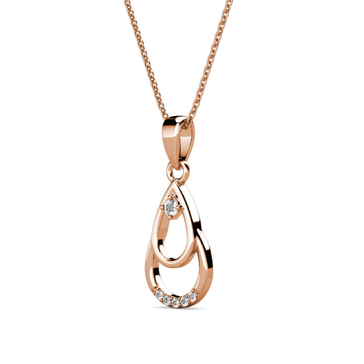 rose gold necklace crystals Jewellery for women
