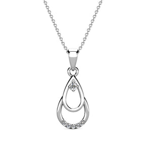 silver necklace pendant crystal crystals