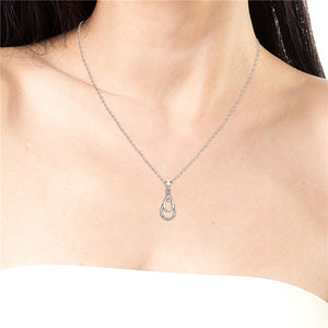 silver necklace pendant crystal crystals