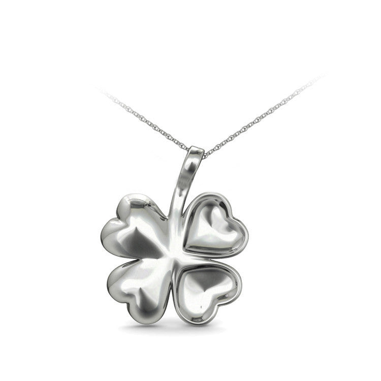 shamrock four leaf lucky clover necklace