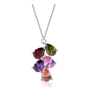 necklace crystal coloured jewellery