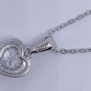 silver heart necklace 925