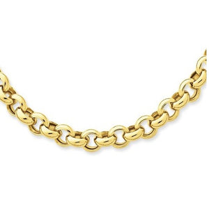 18K gold rolo belcher chain for men and women