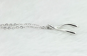 sterling silver wishbone pendant necklace online
