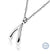 sterling silver wishbone pendant necklace