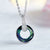 new zealand crystal necklace green silver