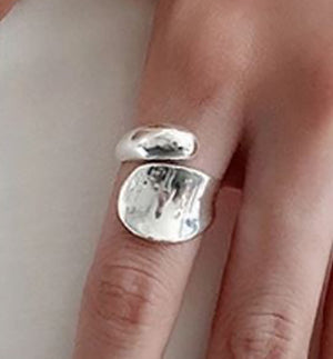 modern silver ring