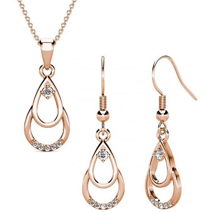 Rose gold costume cheap jewellery sets
