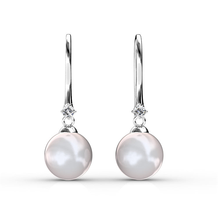 FRENELLE Jewellery pearl crystal drop earrings