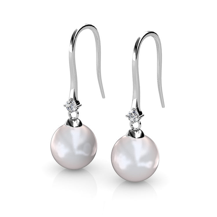FRENELLE Jewellery pearl crystal drop earrings