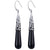 long black earrings silver onyx