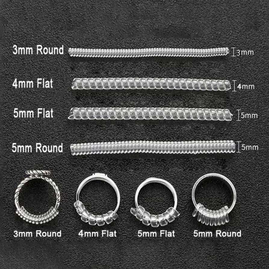 PALAY® 8 Pack Spiral Ring Size Adjuster for Loose Rings, Invisible Ring  Resizer, Reducer Guard